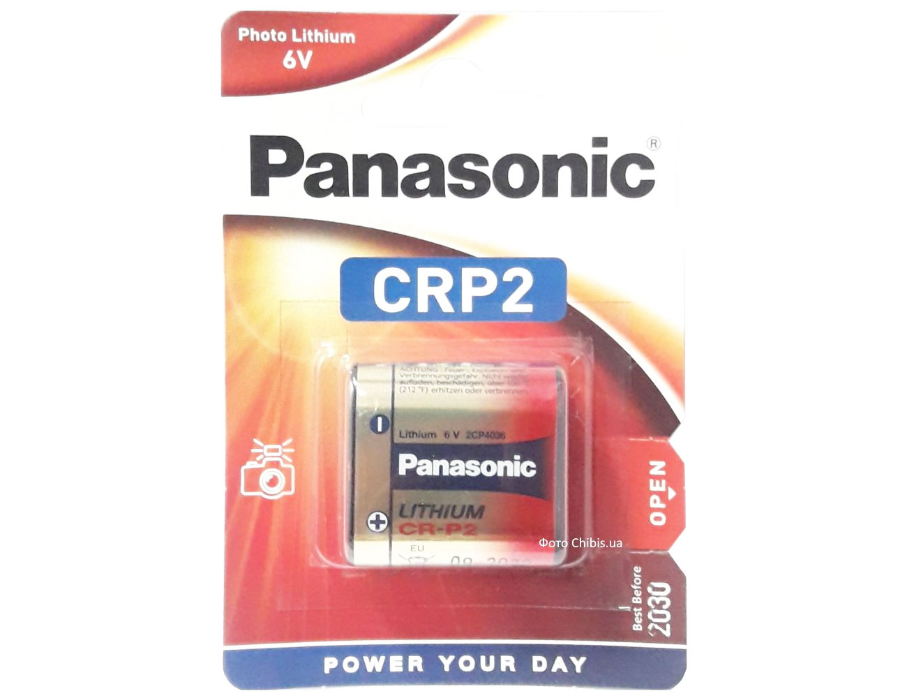 Батарейка CR-P2 Lithium (DL223A/K223LA/EL223AP/PC22/5024LC/CR17-33/CRP2S/PC223A/VL223), 6V Panasonic - фото 1