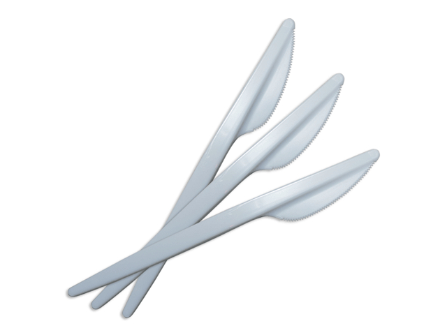 Ножі 17см. 100шт/уп., біл. Україна - фото 1