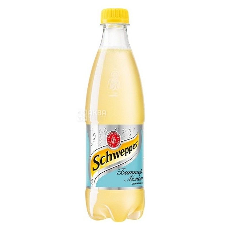 Вода Швепс Лимон, 0,5л., 12шт./уп., пластиковая бутылка Schweppes - фото 1