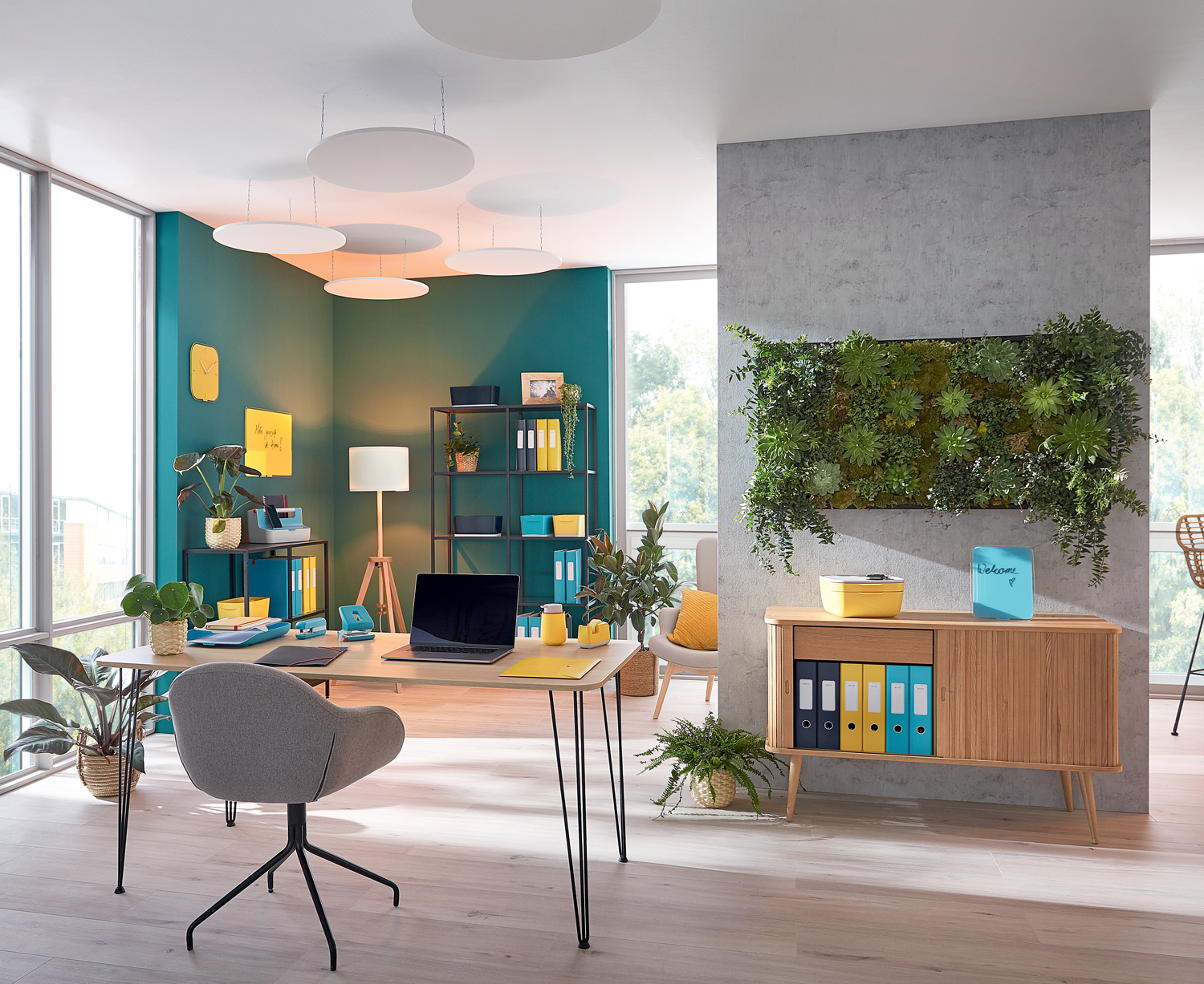 Папка на 20 файлов COSY с тремя клапанами на резинке, син. LEITZ - фото 2