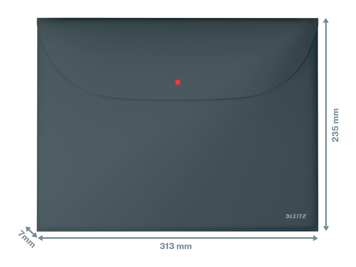 Папка-конверт Leitz Cosy А4  на 2 відділення на кнопці, сірий LEITZ - фото 1