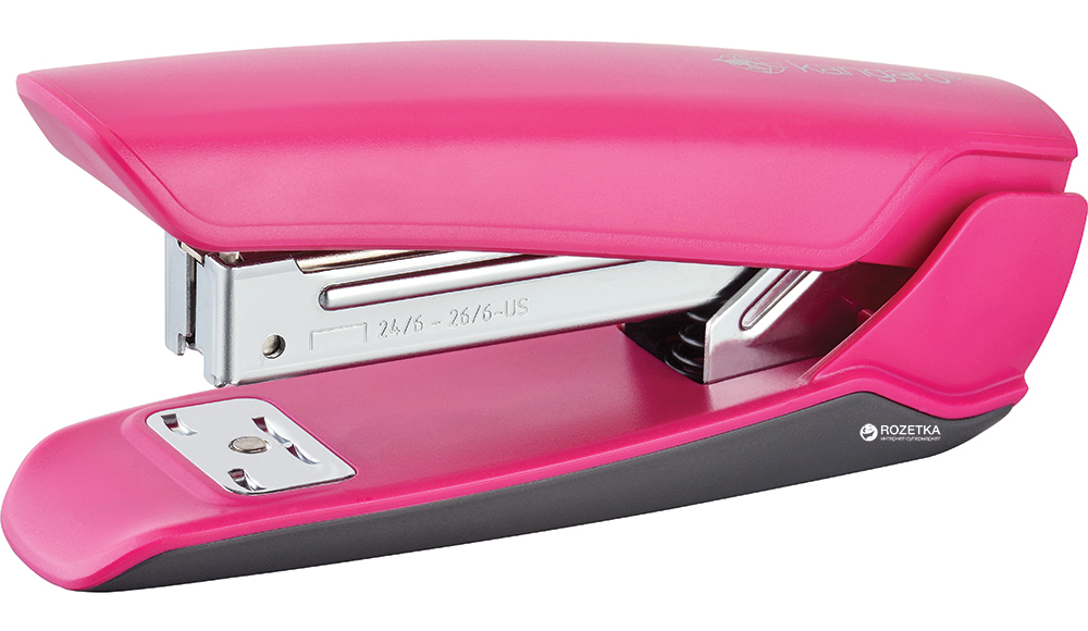 Степлер Nowa-35 №24 25арк., пластик/метал, фуксія Kangaro - фото 1