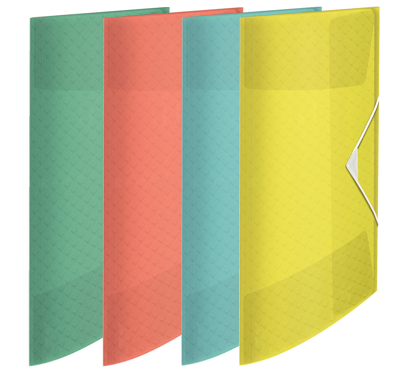 Папка на гумках Поліпропілен з тисненням Colour'ice А4, абрикос Esselte - фото 1