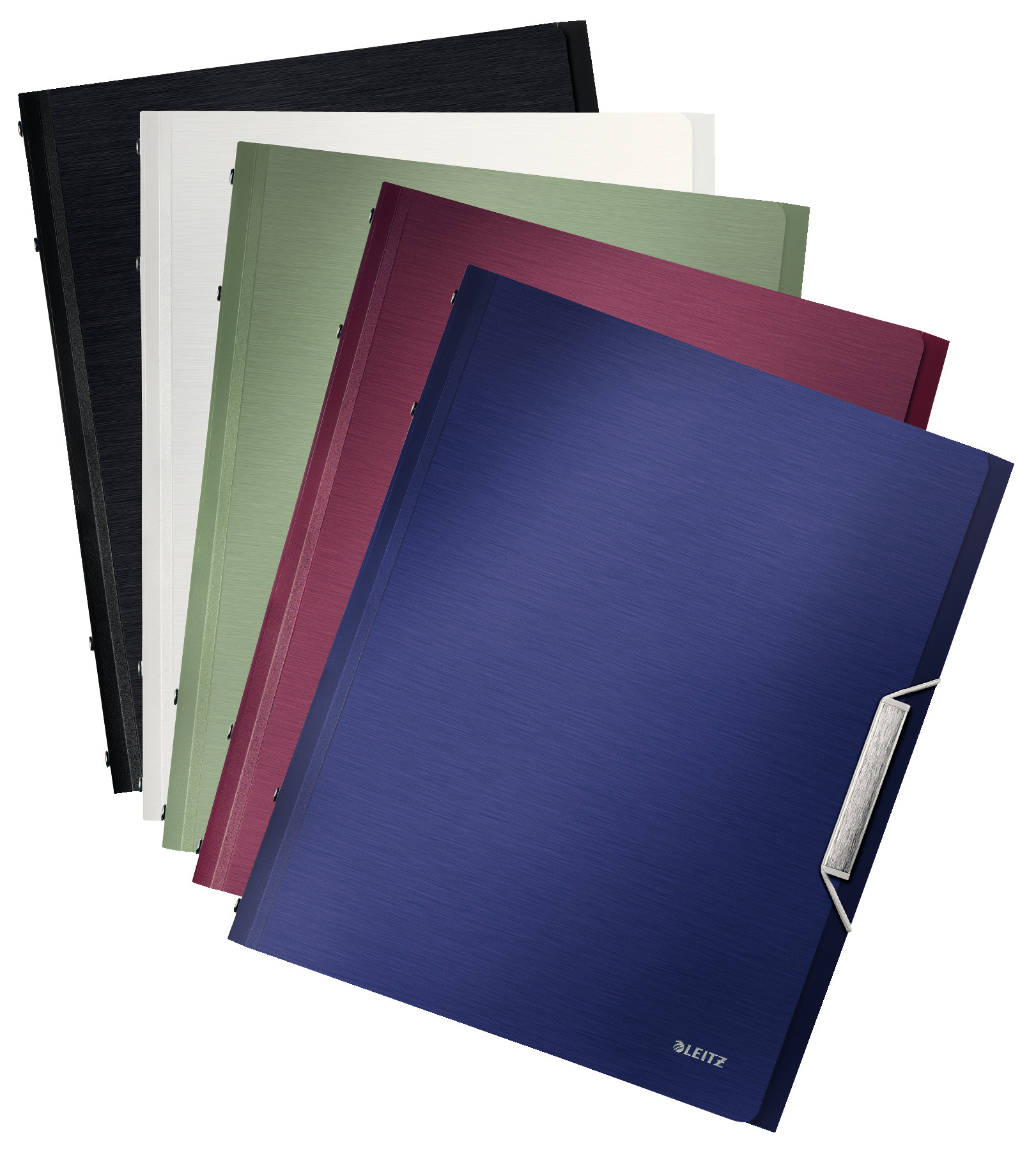 Папка-картотека на 6 отделений Style А4, на резинках, с разделителями, сатин, черн. LEITZ - фото 3