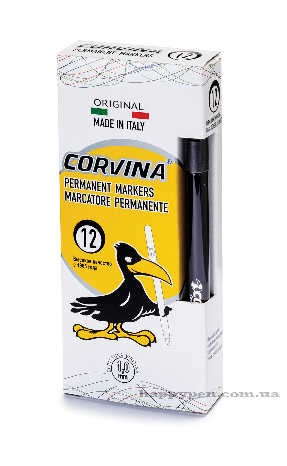 Маркер перманентний для CD/DVD, 1мм., чорн. Corvina - фото 2