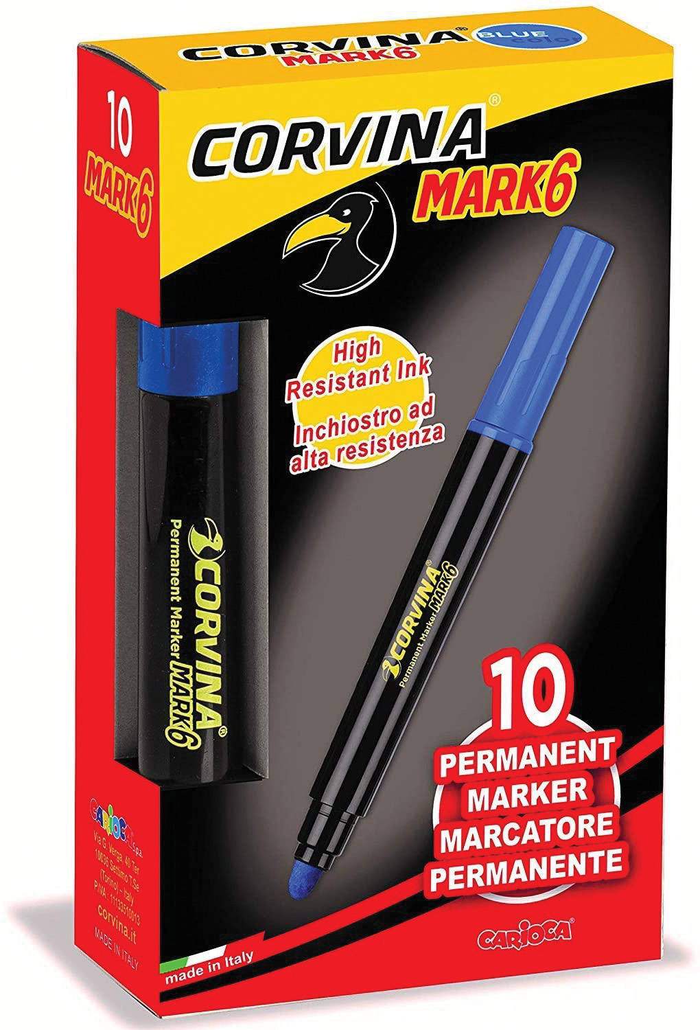 Маркер перманентний 6мм. Mark, син. Corvina - фото 1
