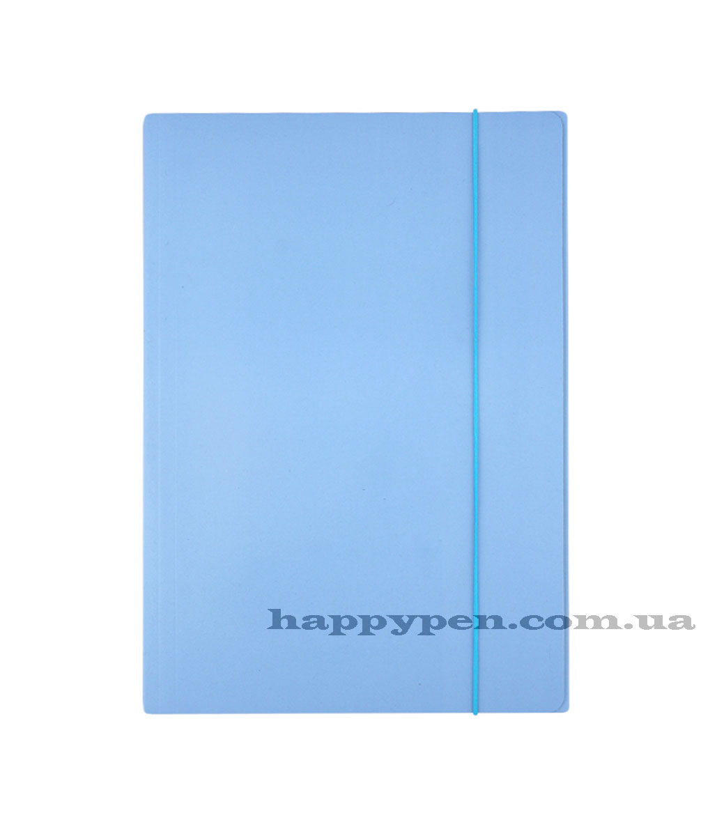 Папка на резинках А4, картон, небесно голуб. Penmate - фото 1