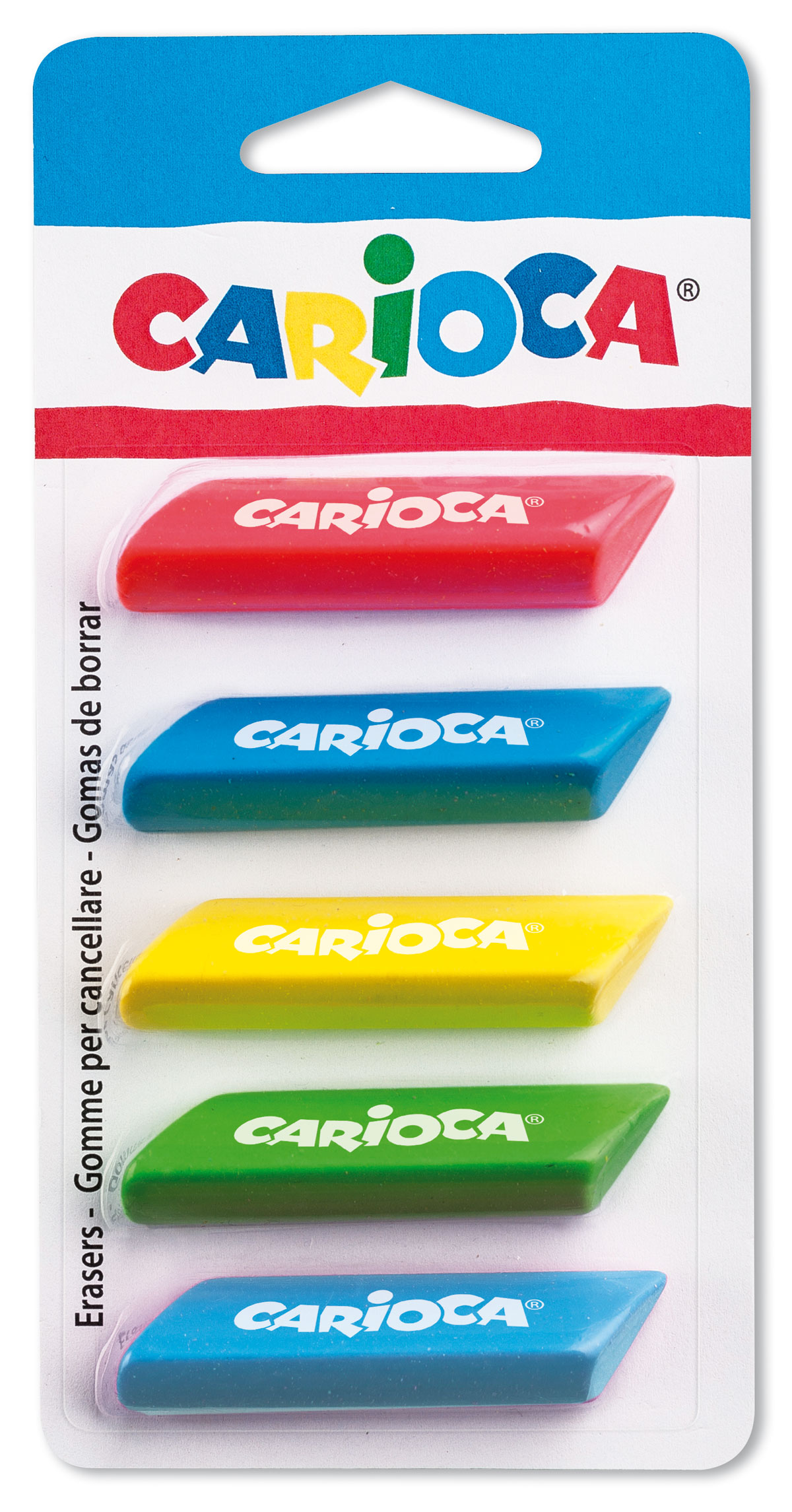 Резинка треугольная 5шт. в блистере Carioca - фото 1