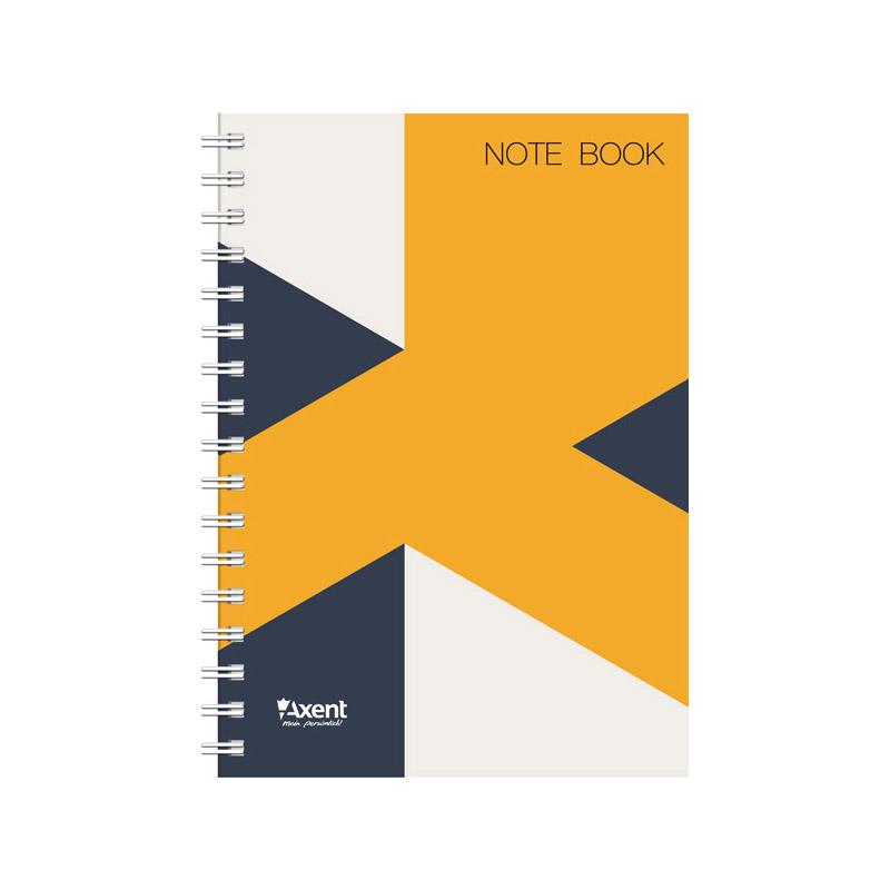 Зошит на спіралі А5 96арк., клітинка, тверда обкладинка, малюнок №01 Axent - фото 1