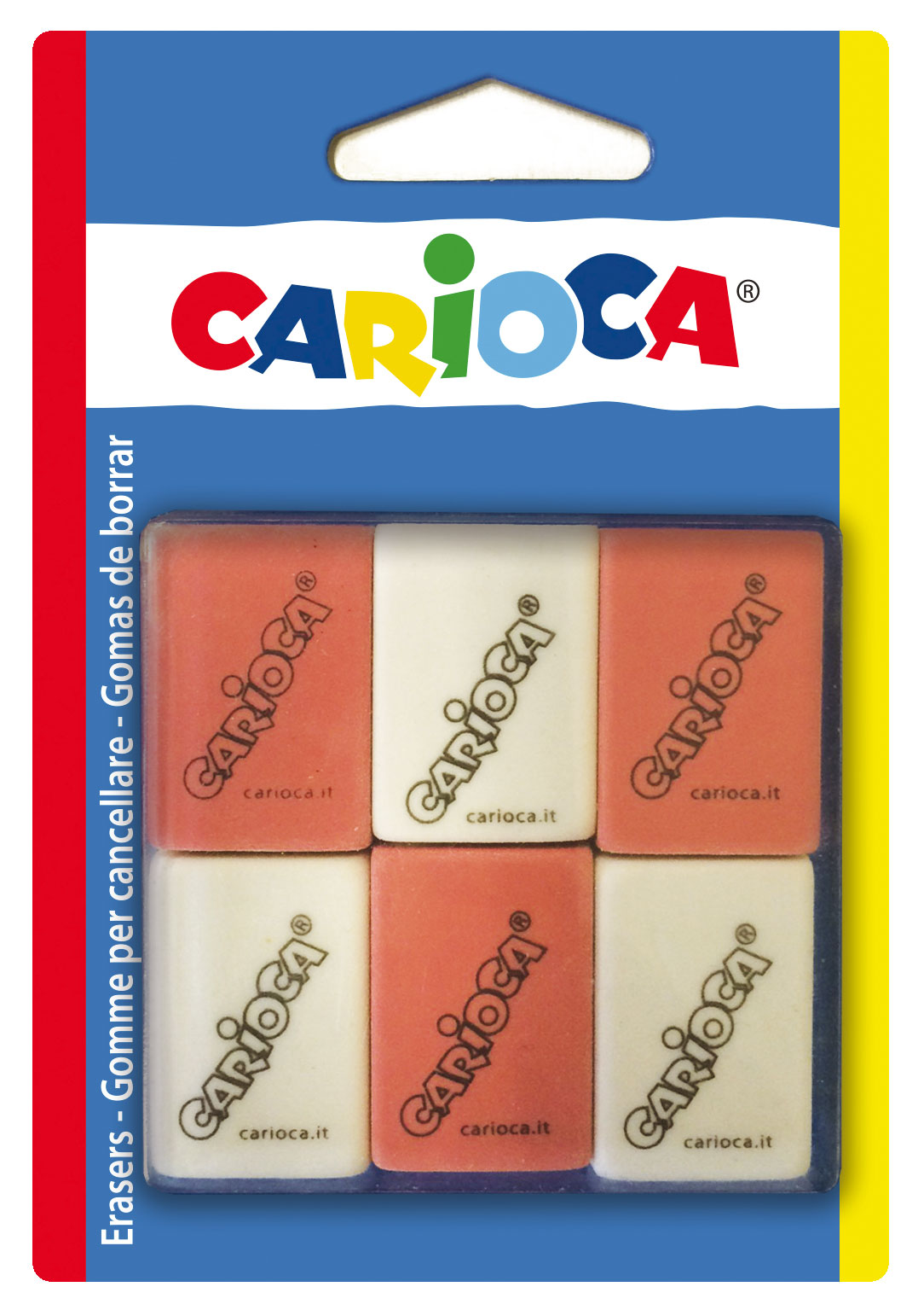 Резинка квадратная 6шт. в блистере Carioca - фото 1