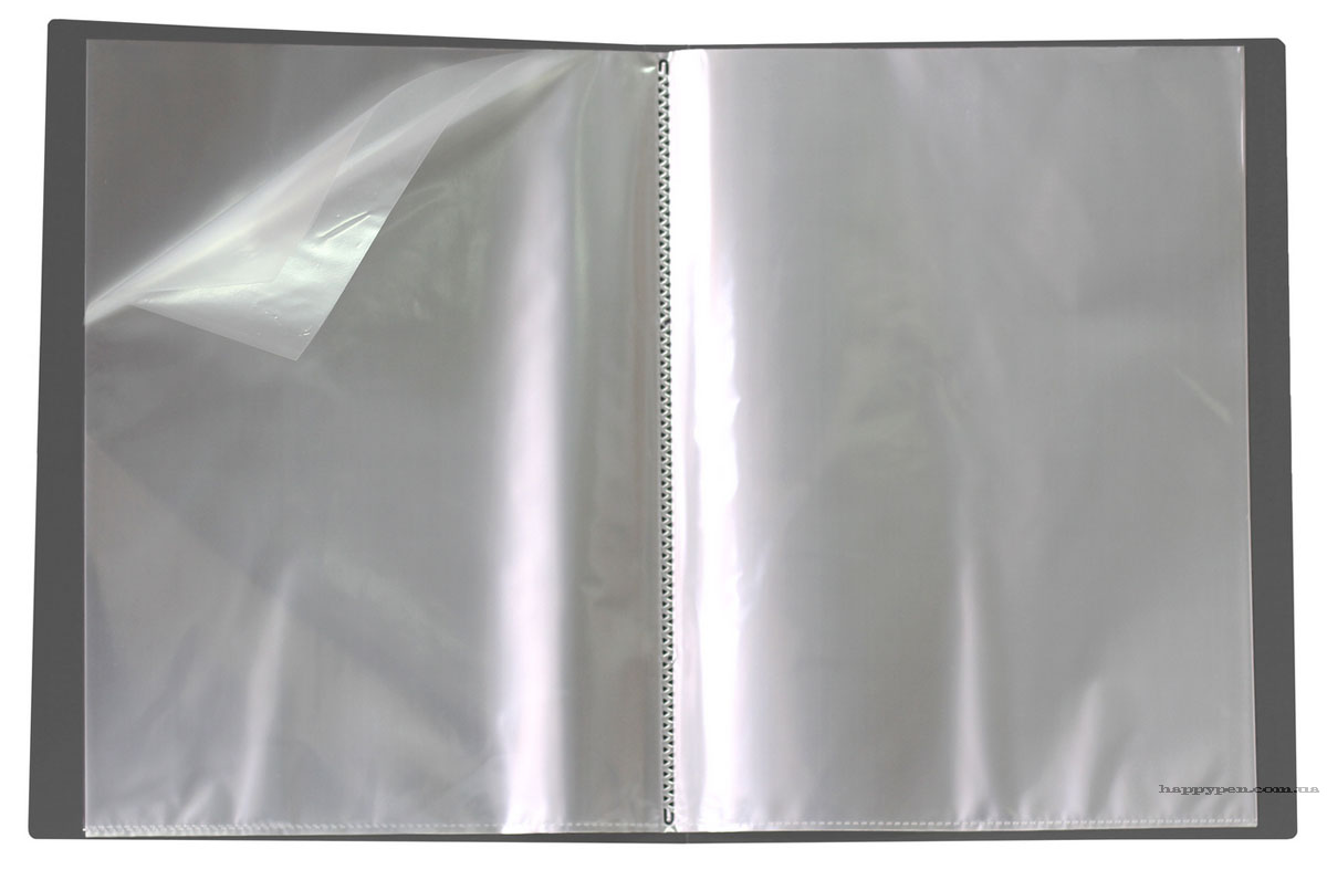 Папка на 20 файлов, пластик толщина 600мкм., сер. Scholz - фото 1