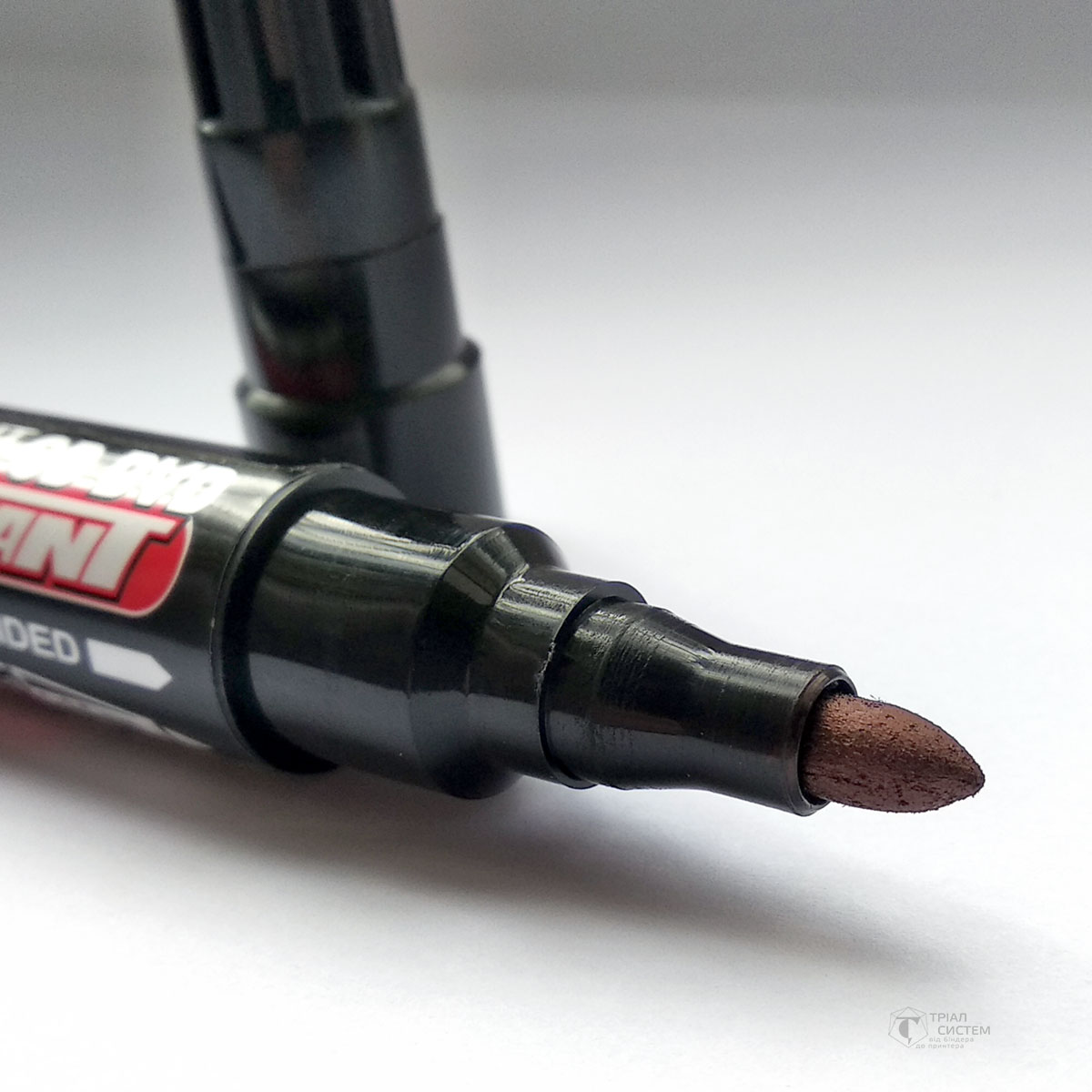 Маркер перманентный для CD/DVD 0,4-0,6мм/1-2,5мм., двусторонний, черн. KAMET - фото 3