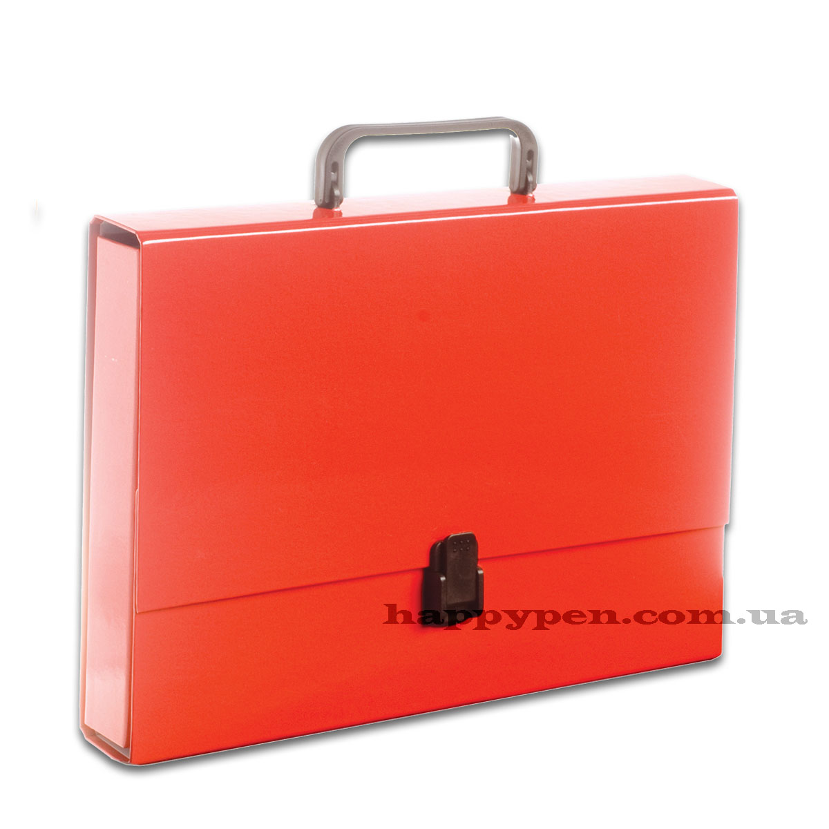 Портфель с ручкой, картонный А4 (32*23,5*5см), на 1 отделение, красн. Penmate - фото 1