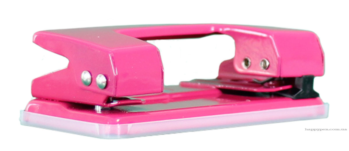 Дырокол на 2 отверстия, до 10 листов (4325), металлический, с фиксатором, красн. NORMA - фото 1