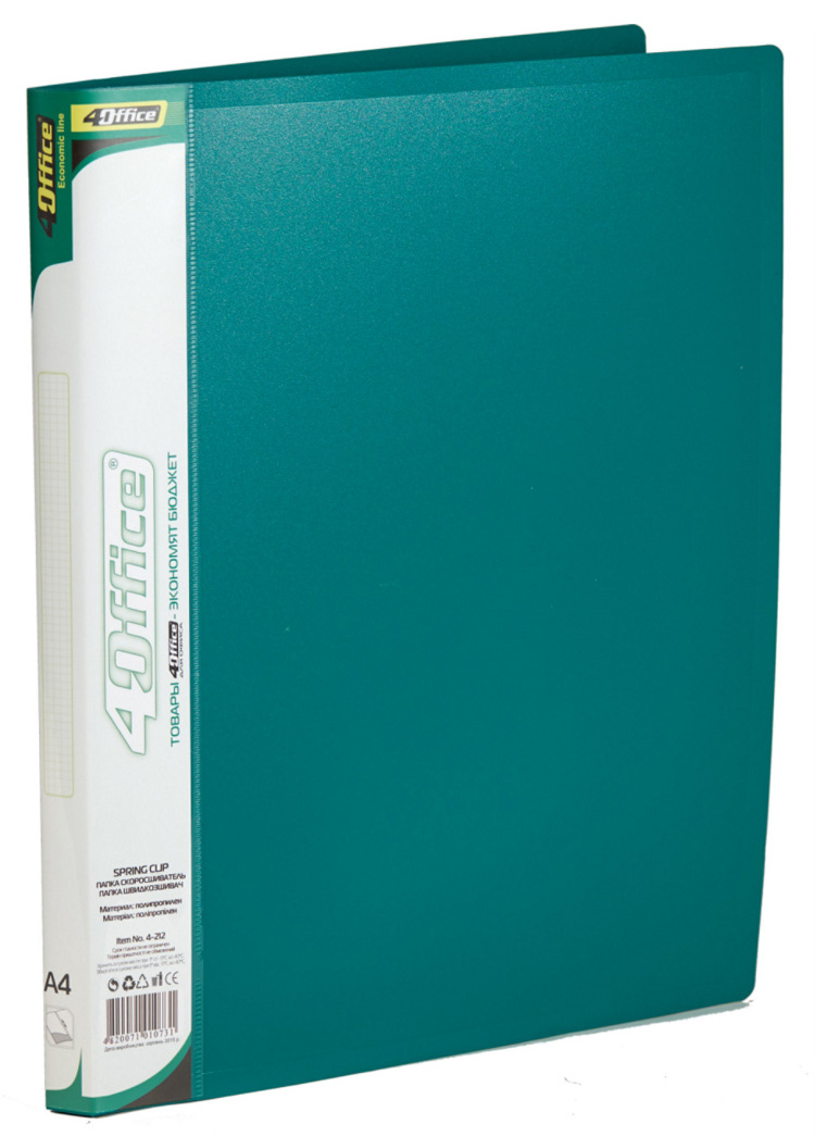 Папка со скоросшивателем 18мм., пластик. ассорт. 4Office - фото 3