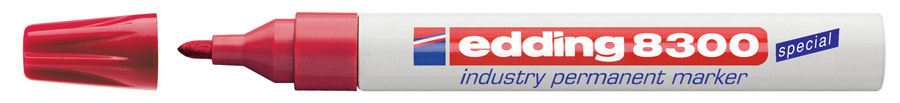 Маркер перманентний 8300, круглий наконечник 1,5-3мм., червон. Edding - фото 1
