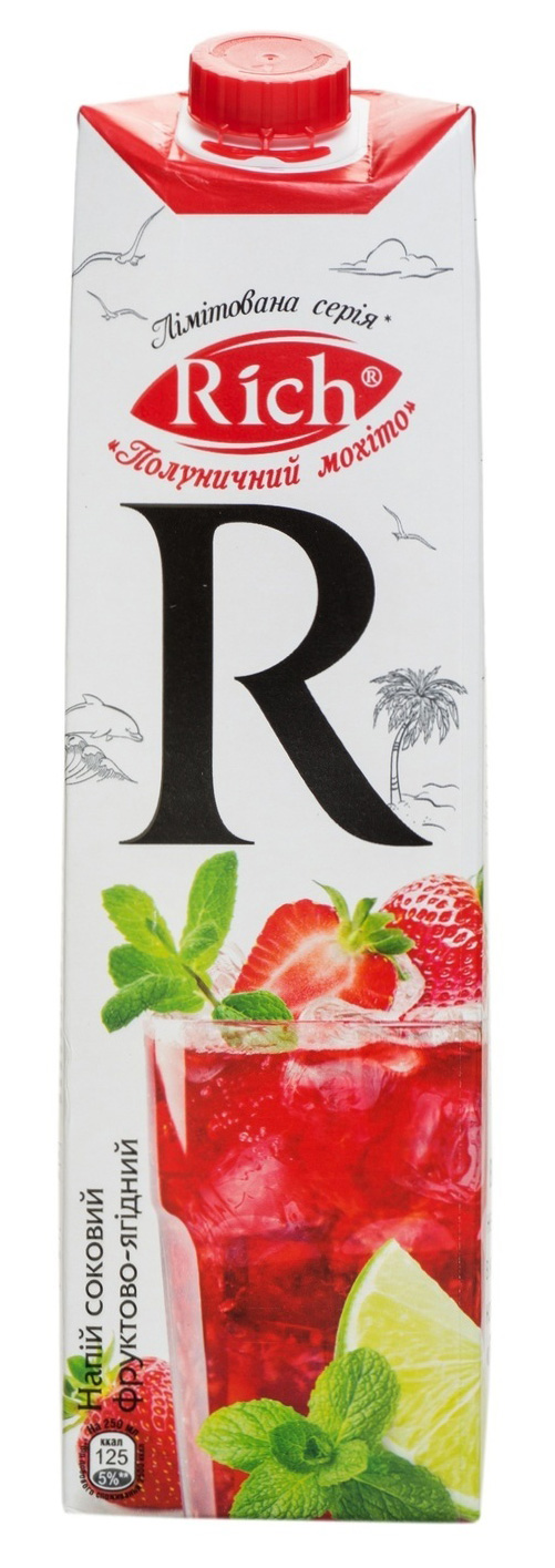 Нектар полуничний мохіто 1л. Rich - фото 1