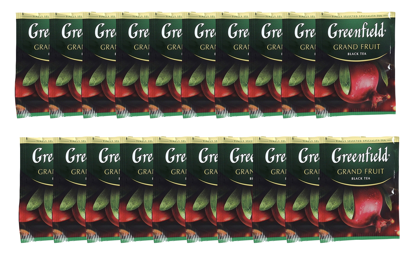 Чай черный ароматизированный Grand Fruit, 100пак. по 2г., термосаше, в пакете Greenfield - фото 1