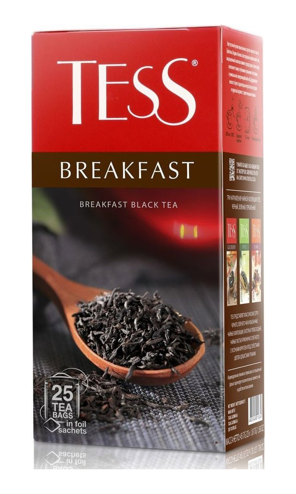 Чай чорний класичний Breakfast,  25пак. по 1,8г. Tess - фото 1