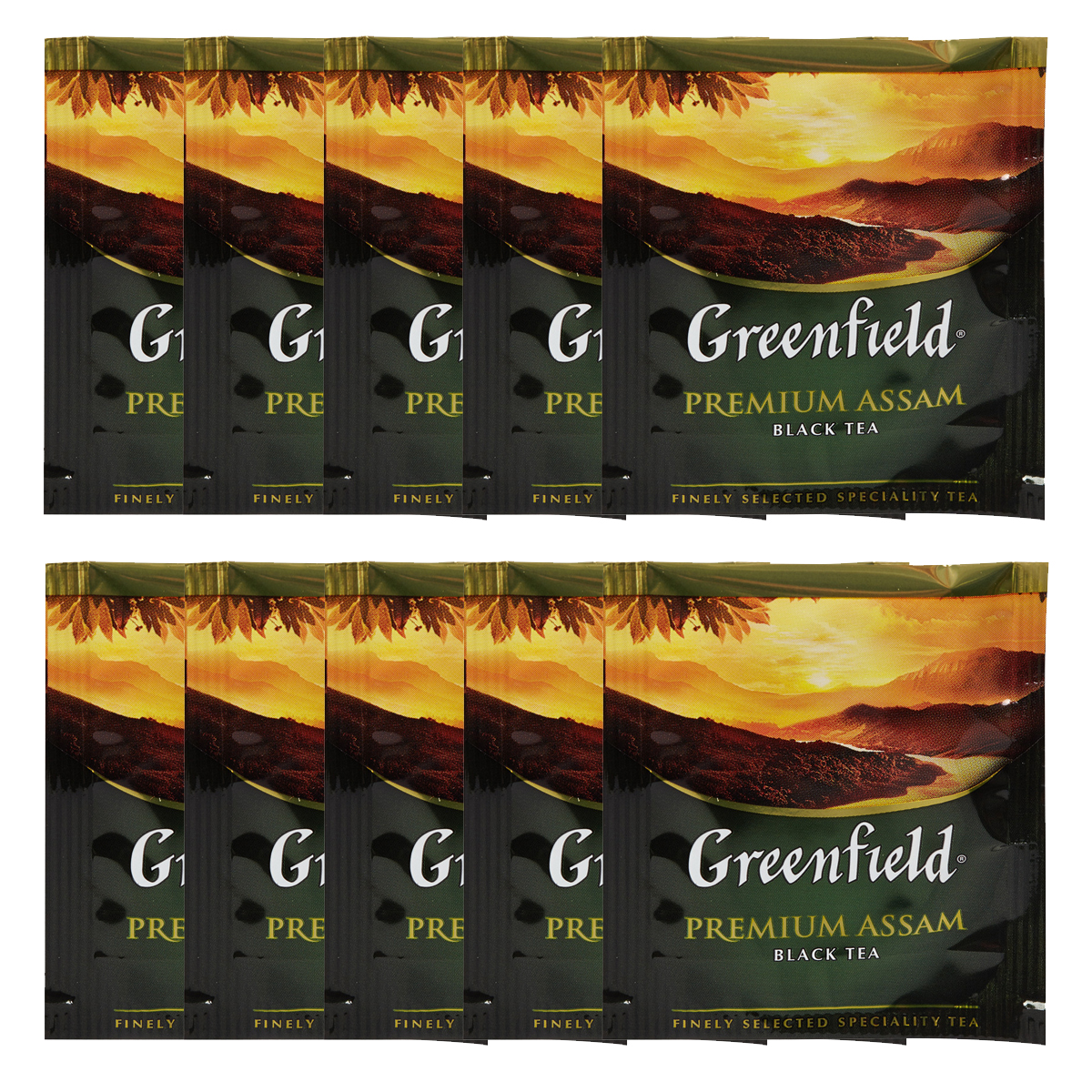 Чай чорний класичний Premium Assam 100пак по 2г термосаше, в пакеті Greenfield - фото 2