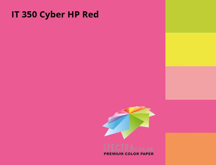 Бумага цветная Color A4 неон 75г./м2. Red, 500листов, малин. Spectra Color - фото 2