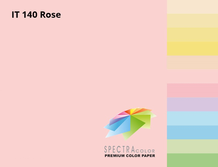 Папір кольоровий Color A4 пастель 80г./м2. Rose, 500листов, рожев. Spectra Color - фото 1