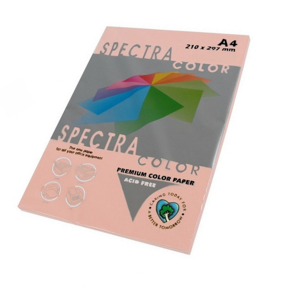 Бумага цветная Color A4 пастель 80г./м2. Peach, 500листов, персик. Spectra Color - фото 1