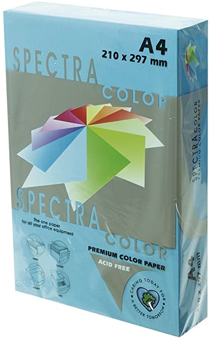 Бумага цветная Color A4 пастель 80г./м2. Blue, 500листов, св.-синий Spectra Color - фото 1