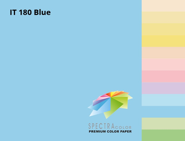 Бумага цветная Color A4 пастель 80г./м2. Blue, 500листов, св.-синий Spectra Color - фото 2