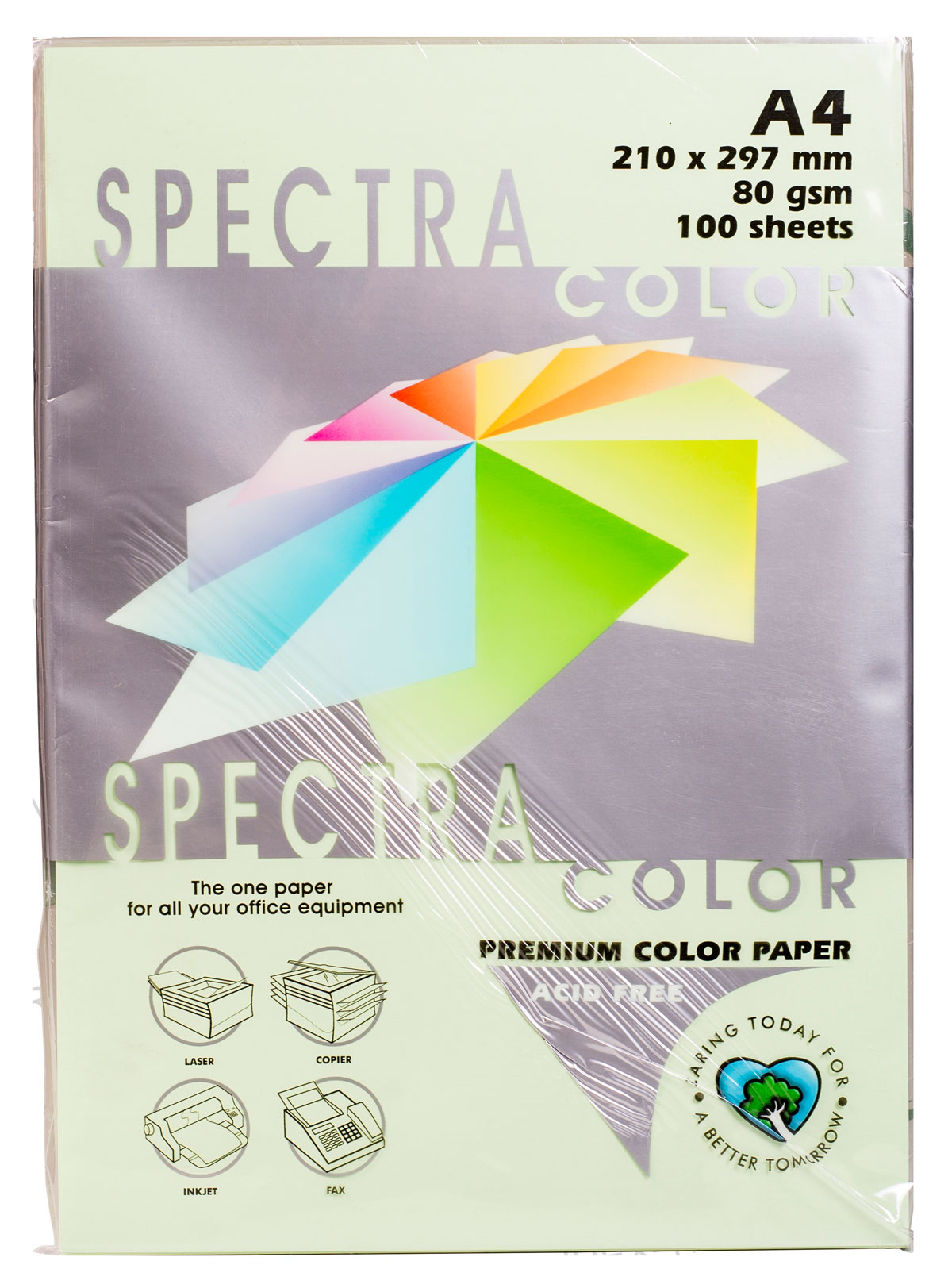 Spectra Color A4 паст. 80г/м2 (100лист.) салат. Spectra Color - фото 1