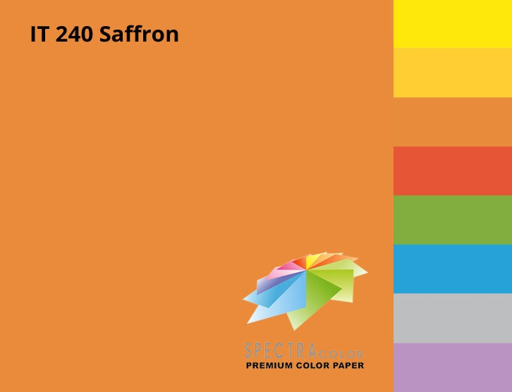 Бумага цветная Color A4 интенсив 80г./м2. Saffron, 500листов, оранж. Spectra Color - фото 2