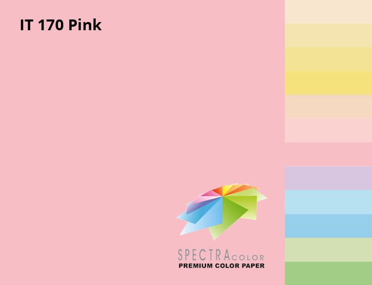 Бумага цветная Color A4 пастель 80г./м2. Pink, 100листов, розов. Spectra Color - фото 1