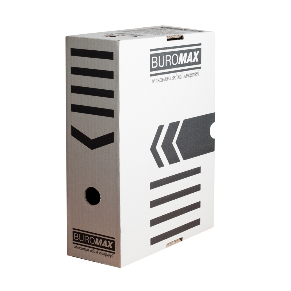 Коробка архивная А4 100мм., бел. BuroMax - фото 1