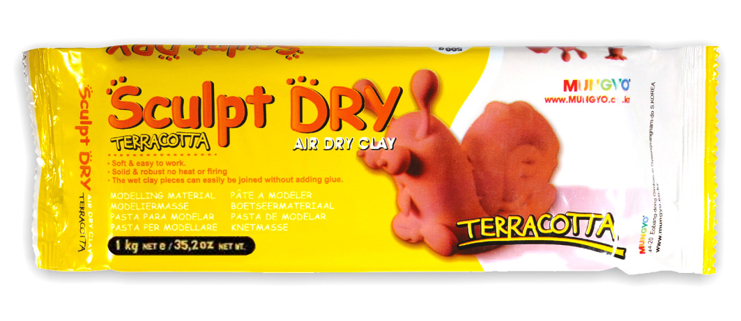 Маса для ліпки самозастигаюча 1000гр., терракот. Mungyo - фото 1