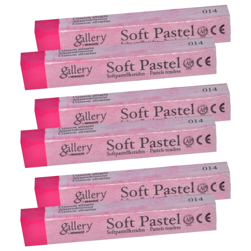 Пастель сухая МР-6 014, 6шт./уп., ализарин малин. Mungyo - фото 1