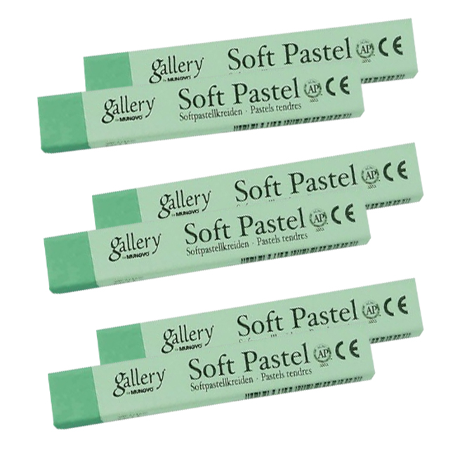 Пастель суха МР-6, 6шт./уп., св.-зел. кобальт Mungyo - фото 1