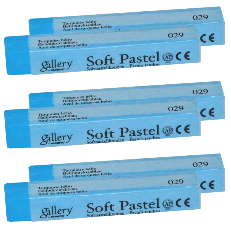 Пастель сухая МР-6 029, 6шт./уп., бирюз. солнечный Mungyo - фото 1