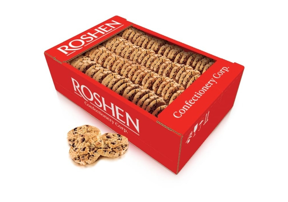 Печиво Тортинка зі шматочками шоколадної глазурі, 3,1кг. Roshen - фото 2