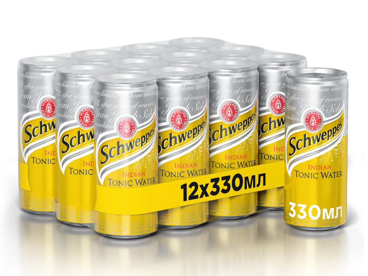 Вода Швепс Индиан тоник, 0,33л., 12шт./уп., жестяная банка Schweppes - фото 2