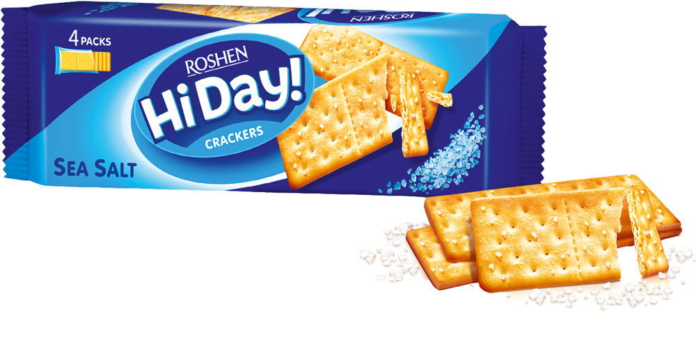 Крекер HI DAY! с морской солью, 180г. Roshen - фото 1