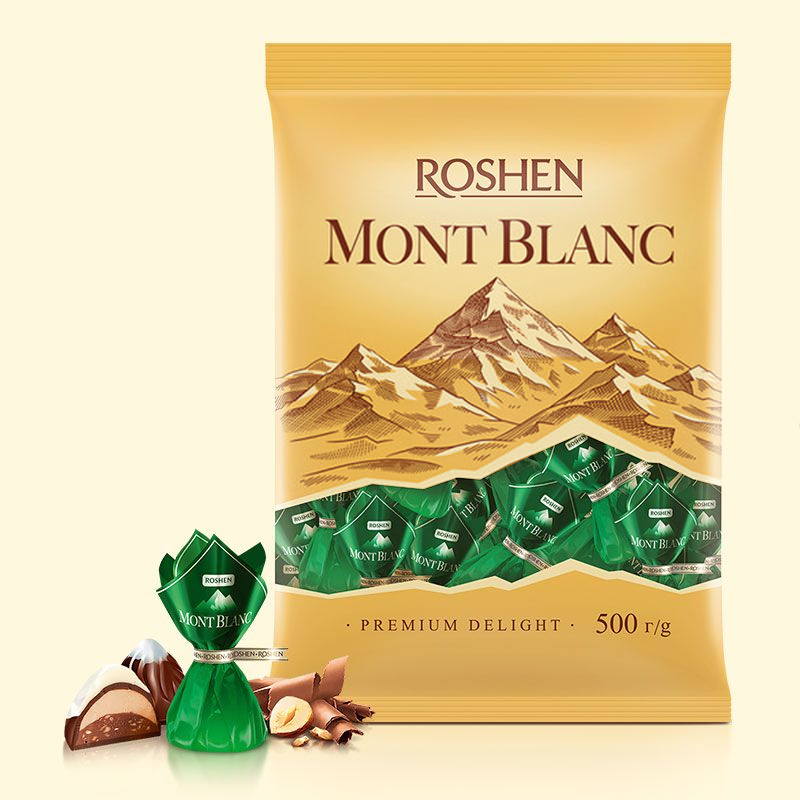 Цукерки Монблан з подрібненним горіхом, 0,5кг. Roshen - фото 3