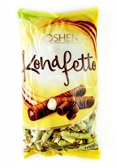 Конфеты Konafetto BIANCO, начинка кремово-молочная, 1кг. - фото 1