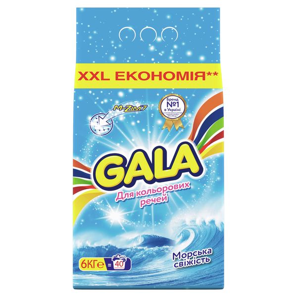Стиральный порошок для автоматической стирки, 6кг., Морская свежесть Color GALA - фото 1