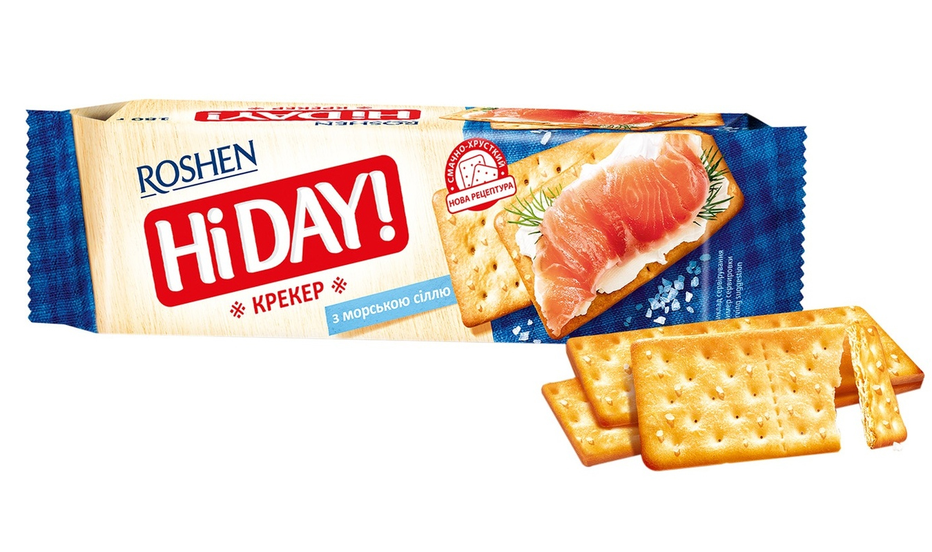 Крекер HI DAY! з морською сіллю, 168г Roshen - фото 1