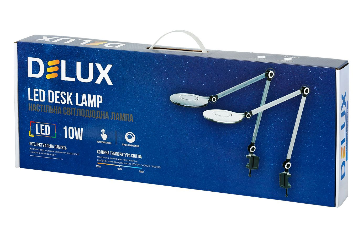Светильник настольный на  подставке LED DELUX TF-530 3000К/4000К/6000К, 10Вт, черн. DeLux - фото 3
