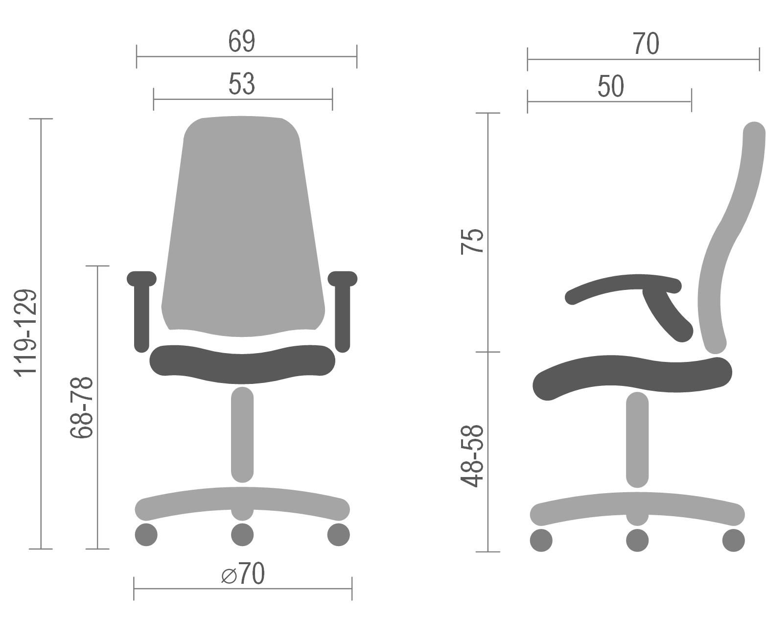 Крісло Бриз 2 PL GTR TILT, чорн. АКЛАС - фото 1