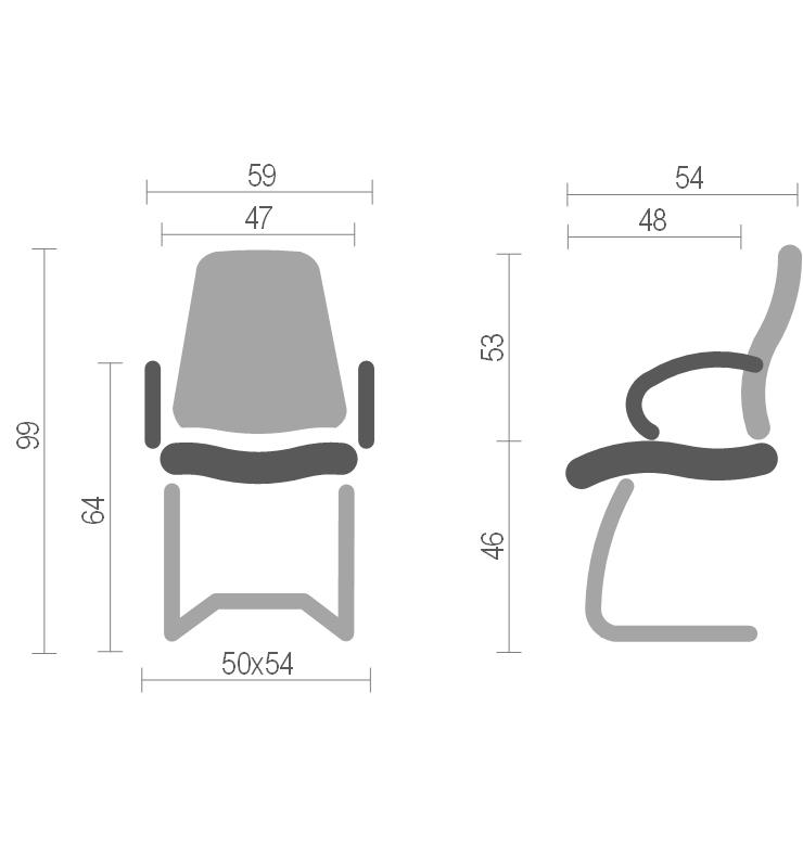 Кресло для персонала Фиджи NEW CH CF, черн. АКЛАС - фото 4