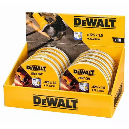 Набір кіл відрізних DT3507,10од, d=125мм, нержавіюча сталь/листовий метал DeWALT - фото 1