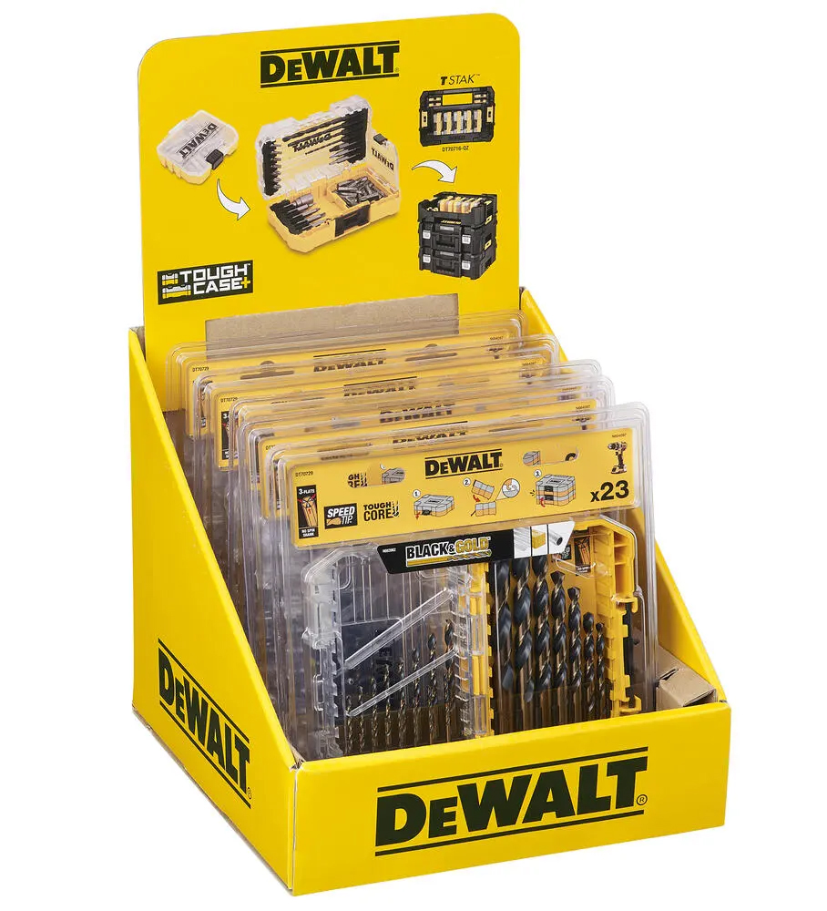 Набор сверл по металлу DT70729, 23ед. цилиндрический хвостик DeWALT - фото 2