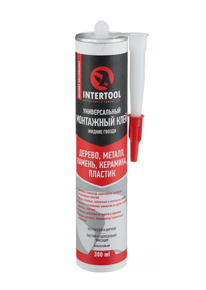 Клей монтажний універсальний 300мл INTERTOOL - фото 1
